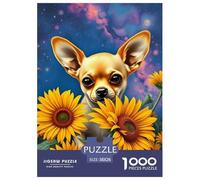 Chihuahua Puzzle 1000 Pièces Cadeau Unique Animal de Compagnie Chien Jeu Éducatif Défi Jouet À De Qualité Supérieure Peinture Art pour Adultes Et Enfants À Partir De 12 Ans 38x26cm/1000pcs