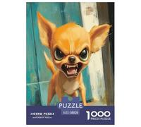 Chihuahua Puzzle 1000 Pièces Cadeau Unique Jeu Éduchatif Challenge Toy À De Qualité Supérieure Peinture Art pour Adultes Et Enfants 38x26cm/1000pcs