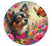 Chihuahua Puzzle Amusant Divertissement Créatif Pièces Parfaitement Assorties 1000 Pièces Chien Mignon Casse-tête Qualité Premium pour Adultes 1000pcs (67.5x67.5cm)