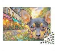 Chihuahua Puzzle Place publique européenne 1000 Pcs Carton Épais pour Débutants Et Experts Activité Parent-Enfant Jeu De Réunion Emballage Élégant Haute Qualité 70x50cm/1000pcs