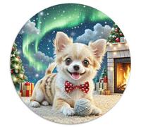 Chihuahua Puzzle Rond 1000 Pièces Animauxs Pets Cute Enfants Cadeau Original DécoRation Murale Classiques 1000pcs (67.5x67.5cm)