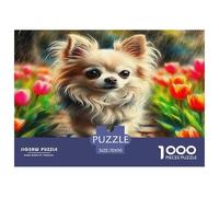 Chihuahua Puzzles 1000 Pièces Cadeau Unique Jeu Éducatif Challenge Toy À De Qualité Supérieure Peinture Art pour Adultes Et Enfants 70x50cm/1000pcs