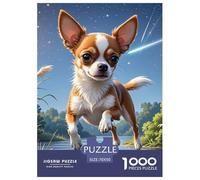 Chihuahua Puzzles De 1000 Pièces pour Toute La Famille Chien Classiques Jeu D' Impossible, Art Adultes Enfants 70x50cm/1000pcs