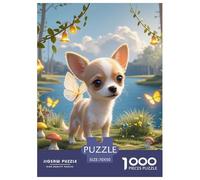 Chihuahua Puzzles De 1000 Pièces pour Toute La Famille Chien Classiques pour Jeux Et Activités Familiales Stimulantes, Le Cadeau Parfait 70x50cm/1000pcs