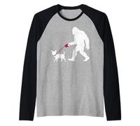 Chihuahua rétro Bigfoot promeneur drôle Sasquatch Manche Raglan