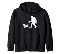 Chihuahua rétro Bigfoot promeneur drôle Sasquatch Sweat à Capuche