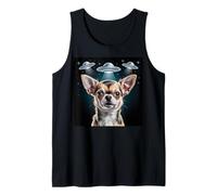 Chihuahua Selfie avec des OVNIS étrangers drôle Chihuahua Débardeur