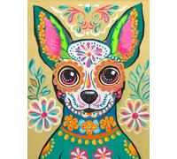 Chihuahua Sugar Skull Composition Book: Wide Ruled Lined Notebook, 200 Pages for School, Work, or Home.