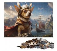 Chihuahua Viking Puzzle Bois Adulte, 1000 pièces | Le tri par couleurs et formes - une organisation plus simple des pièces seul ou à plusieurs.
