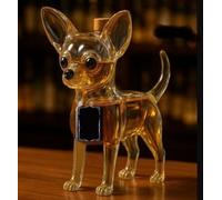 Chihuahua Whiskey Decanter, Novelty Handmade Sculpted Cute Puppy Liquor Bottle, Unique 3D Dog-Shaped Animal Themed Liquor Glass for Wine,Cocktails,Home Display