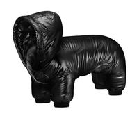Chihuahua Yorkshire Caniche Carlin Manteau Vêtements Hiver Chaud Veste pour Animaux De Compagnie Doux Confortable Chien Onesie Extérieur Imperméable Coupe-Vent Chiot Vêtements,Noir,L