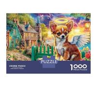 Chihuahuas à la Plage Puzzle 1000 Pièces Carton Premium pour Couples, Entraînement De Concentration, Loisir en Intérieur, pour Habitants D’Appartements s 70x50cm/1000pcs