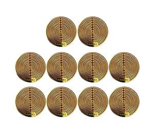 CHIHUOBANG 10 pièces Autocollant d'énergie de Bouclier quantique scalaire avec des ions négatifs pour la Cellule Mobile EMF EMR 5G Anti-Radiation Protection 5g