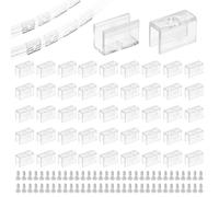 Chihutown Lot de 100 clips lumineux avec vis, supports de montage pour lumière néon LED, supports de bande néon transparents, pour faire des panneaux néon, accessoires pour 6 x 12 mm