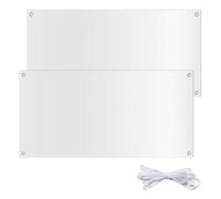 Chihutown Lot de 2 bannières vierges en polyester, 60 x 120 cm, blanches, pour mariage, bannière standard, support en corde