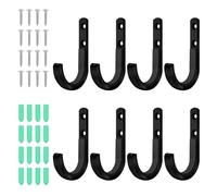 Chihutown Lot de 8 supports muraux pour armes à feu, supports muraux pour fusil de chasse, supports muraux pour armes à feu d'intérieur, accessoires d'armes à feu pour homme (noir)
