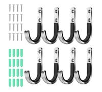 Chihutown Lot de 8 supports muraux pour pistolets de chasse, supports muraux pour armes à feu d'intérieur, accessoires d'armes à feu pour homme (argenté)