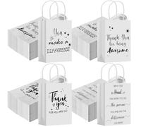 Chiisong Lot de 80 sacs cadeaux de remerciement en papier avec poignées pour collègue, collègue, May You Be Proud, cadeaux inspirants, 20,3 x 15,2 x 7,6 cm, blanc