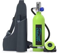 CHIKADIV Mini Bouteille de Plongee 15-20 Minutes Petite Bouteille d Oxygène Plongee Respirateur Oxygene Plongee sous Marine Equipement Bouteille d'eau Recycleur Plongée A3 Green