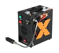 CHIKADIV Portable PCP Compresseur d'air, 4500Psi / 30Mpa, Convient au remplissage des bouteilles de plongée et des pistolets de paintball, Alimenté par 12V DC ou 110V-220V AC