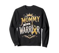Chikdhood Cancer Ruban pour Enfants Maman d'un Guerrier Sweatshirt