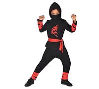 Child Costume Ninja Warrior Black Age 10-12 Years