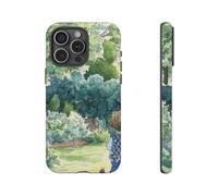 Child in Garden Aquarelle - Coque rigide mate - Compatible avec iPhone 15 Pro Max - Vert