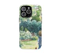 Child in Garden Aquarelle - Coque rigide mate - Compatible avec iPhone 16 Pro Max - Vert