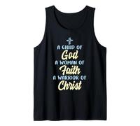 Child of God Women Faith Warrior Christ Jesus Christian Gift Débardeur