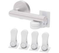 Child Proof Door Lever Lock (4-Pack) - Door Handle Lock - 3M Adhesive - Minimalist Design - No Drilling Child Safety Door Handle Locks by Inaya