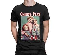 Child’s Play Chucky Men T Shirts Doll Murder Bloody Vintage Tee Shirt Short Sleeve Crew Neck T-Shirts Black M