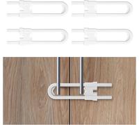 Child Safety Closet,4 Pack Baby Cupboard Block - Child Safety U-Shaped Child Door Safety Suitable For Most Wardrobes,Cupboards,Drawers And Fridge Doors