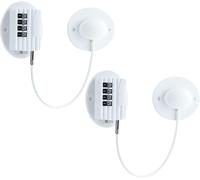 Child Safety Fridge Door Lock With 4 Digit Code Child Combination Locks For Cupboards Cabinets Fridges Freezers (2 Pieces,White)