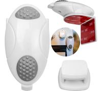 Child Safety Universal 1 Pack White With Heat Resistant Adhesive Double Push Button Removable No Residue Door Lock Stick On Baby Safety Furniture Safety