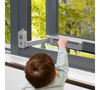 Child Safety Window Limiter,Baby Safety Window Locks,Child Proof Window Lock,3m Vhb Adhesive,Easy Remove (Grey)