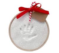 Child to Cherish Kit de décoration de premier Noël à paillettes avec anneau en bois