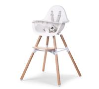 CHILDHOME - Chaise haute évolutive Evolu 2 arceau Naturel/Blanc