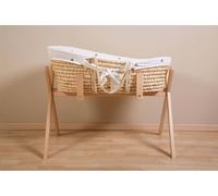 CHILDHOME Corbeille Moïse avec matelas et housse Nature Motif Cœur