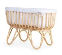 Childhome Coucher Rattan Rectangulaire 90X50 + Matelas + Jersey Couverture Blanc Ancien ; Crratsqc