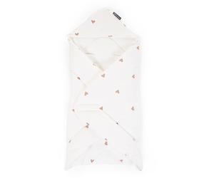 Childhome - Couverture enveloppante 75 x 75 cm Jersey et Mousseline Hearts