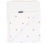 CHILDHOME Couverture pour bébé 80x100 cm Jersey Cœurs et mousseline Blanc G