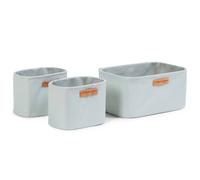 CHILDHOME Ensemble de 3 paniers suspendus avec crochets Gris clair