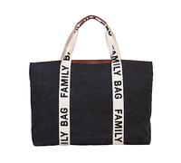 Childhome, Family Bag, Sac à Langer, Sac de Voyage/W nd, Grande Contenance, Pochette incluse détachable, Collection Signature Noir
