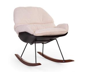 Childhome - Fauteuil d’allaitement Rocking Chaise Lounge Noir/Écru