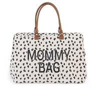 CHILDHOME, Mommy Bag, Sac à Langer, Maternité, Sac de voyage, Grande Contenance, Tapis à Langer, Bandoulière Ajustable, Compartimenté, Poche Isotherme, Passage pour Valise, Leopard