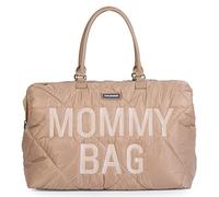 Childhome, Mommy Bag, Sac a Langer, Maternité, Sac de voyage, Grande Contenance, Tapis à Langer, Bandoulière Ajustable, Compartimenté, Poche Isotherme, Passage pour Valise, Matelassé Beige