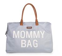 CHILDHOME, Mommy Bag, Sac à Langer, Maternité, Sac de voyage, Grande Contenance, Tapis à Langer, Bandoulière Ajustable, Compartimenté, Poche Isotherme, Passage pour Valise, Gris/Ecru