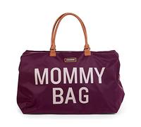 Childhome, Mommy Bag, Sac a Langer, Maternité, Sac de voyage, Grande Contenance, Tapis à Langer, Bandoulière Ajustable, Compartimenté, Poche Isotherme, Passage pour Valise, Aubergine
