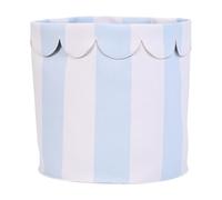 CHILDHOME Panier de Rangement Biscuit Dreams - 35 cm de Hauteur - Motif Rayé Bleu - Pliable, Compact et Décoratif - Pour Jouets, Vêtements ou Accessoires - Chambre Bébé ou Enfant