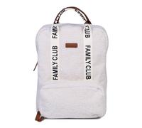 CHILDHOME, Sac à dos à langer Family Bag, Grande capacité, Multifonctionnel, Tapis à langer inclus, 11 Compartiments, Pochette Isotherme, Passage Trolley-valise, Accroche Poussette, 20.5L, Teddy White